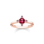 Bild von Ring farbige Steine roségold